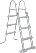 Bestway Steel Pro MAX Frame Pool-Set mit Filterpumpe Ø 366 x 100 cm, Holz-Optik (Mooreiche), rund