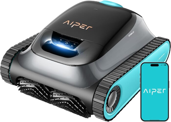 (2026 Upgrade) AIPER Scuba S1 Poolroboter Boden und Wand, Wasserlinienreinigung, Doppelfiltration, 240 Min Laufzeit, Intelligente Navigation, App-Steuerung & OTA-Updates für Einbau- und Aufstellpools