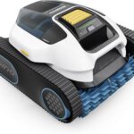 Spino E1 Poolroboter Akku Boden und Wand, 210 Min Kabellos Poolsauger, Max 21950 LPH, Poolreiniger mit 5 Reinigungsmodi, Auto Wasserlinien Parkfunktion & SmartArc Routenplan,bis 150㎡ (E1)