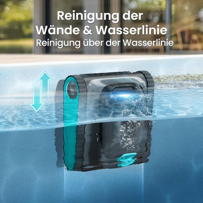(2026 Upgrade) AIPER Scuba S1 Poolroboter Boden und Wand, Wasserlinienreinigung, Doppelfiltration, 240 Min Laufzeit, Intelligente Navigation, App-Steuerung & OTA-Updates für Einbau- und Aufstellpools