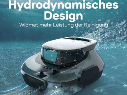 AIPER Scuba SE Poolroboter, Kabelloser Poolsauger Akku, 90 Minuten Reinigungszeit, Automatische Reinigung mit Selbsteinparkfunktion, Leichter Poolreiniger Ideal für Pools mit Flachem Boden