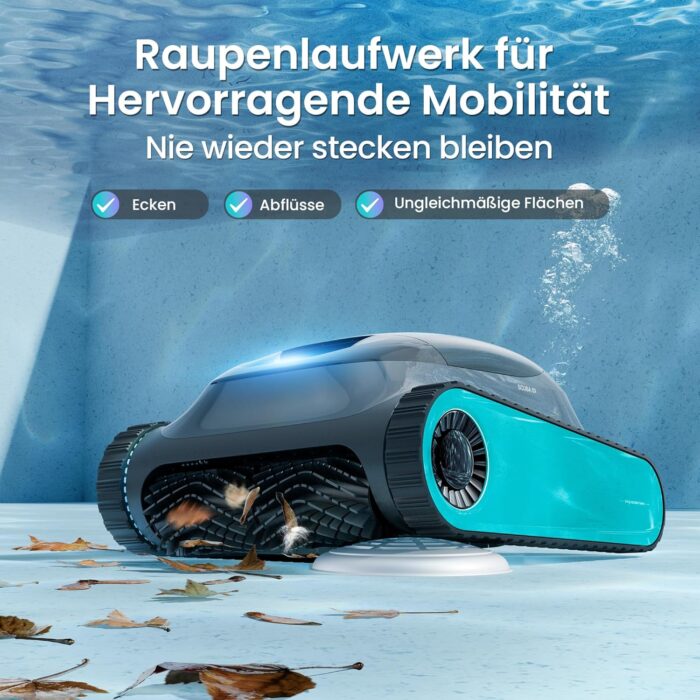 (2026 Upgrade) AIPER Scuba S1 Poolroboter Boden und Wand, Wasserlinienreinigung, Doppelfiltration, 240 Min Laufzeit, Intelligente Navigation, App-Steuerung & OTA-Updates für Einbau- und Aufstellpools